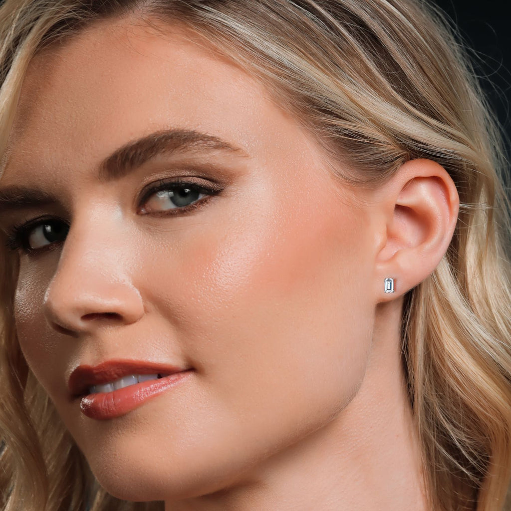 Moissanite_Earrings in 925 Sterling Silver