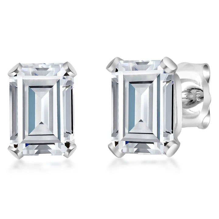 Moissanite_Earrings in 925 Sterling Silver