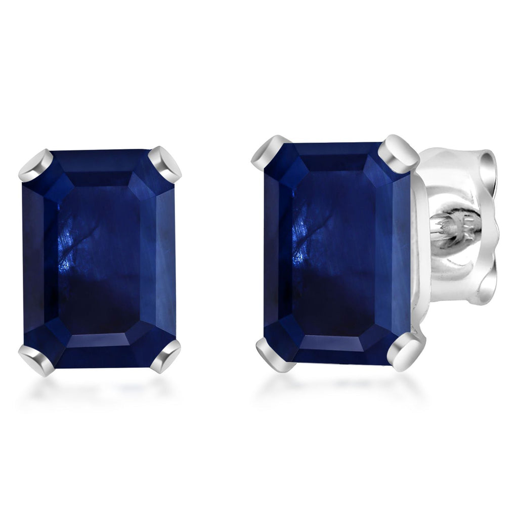 Blue Sapphire - September_Earrings in 925 Sterling Silver