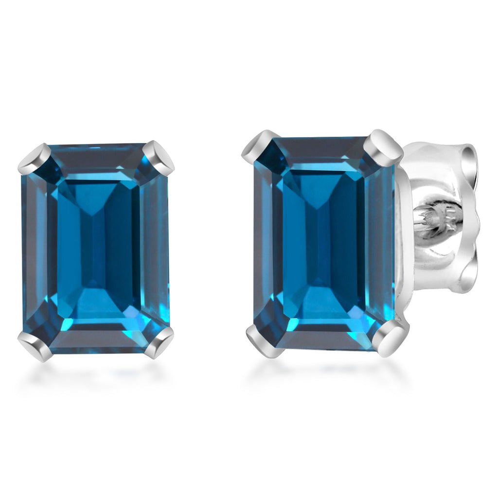 London Blue Topaz - November_Earrings in 925 Sterling Silver