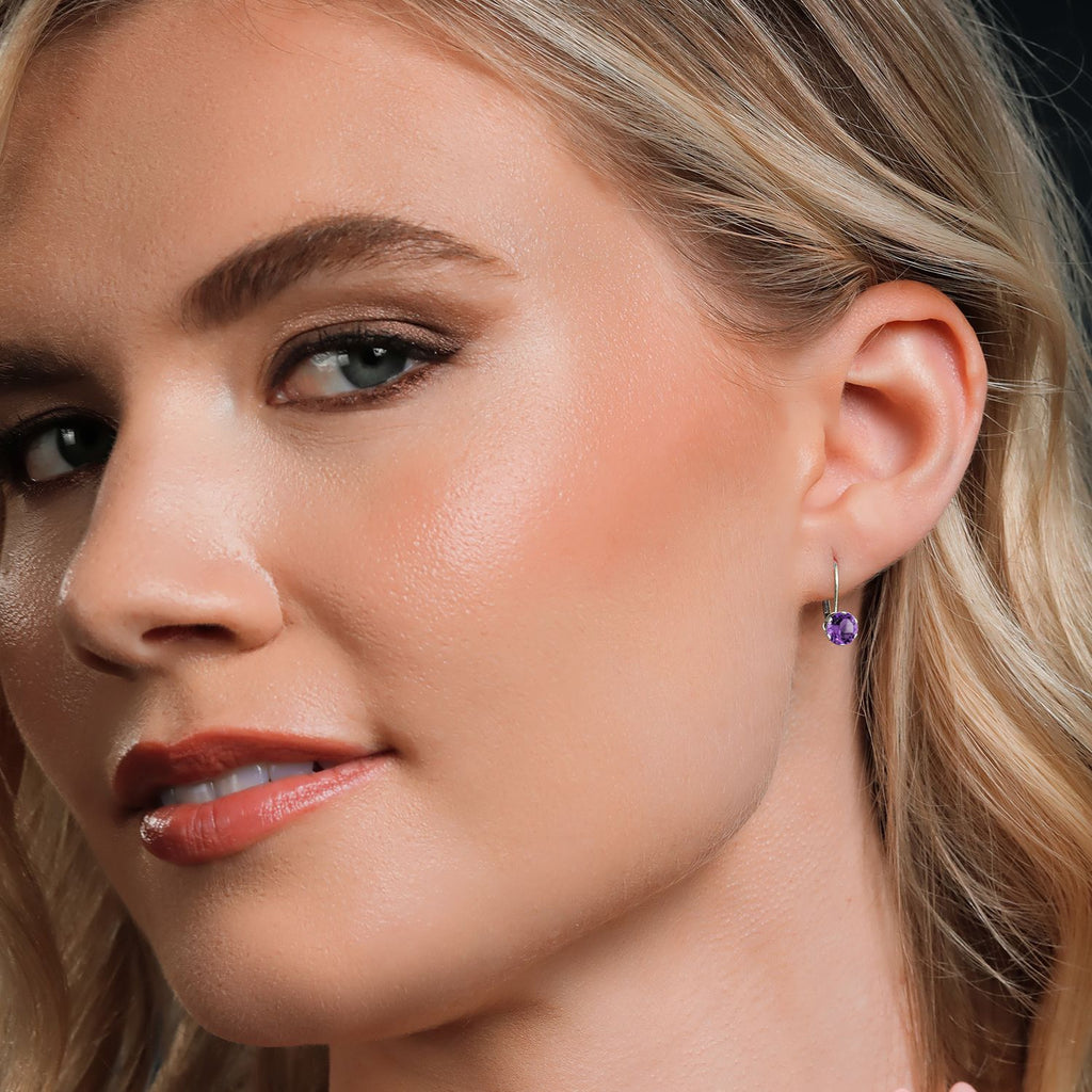 Purple_Earrings in 14K White Gold