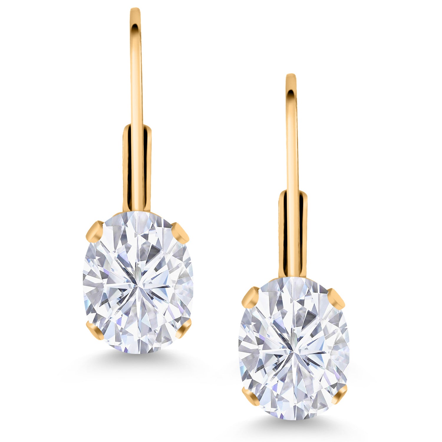 Very Light (IJK)_Earrings in yellow gold plated brass