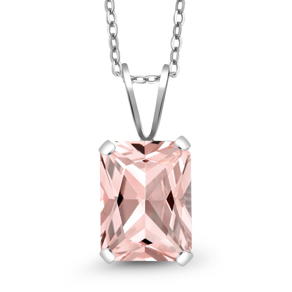 Nano Morganite - October_Pendant in 925 Sterling Silver
