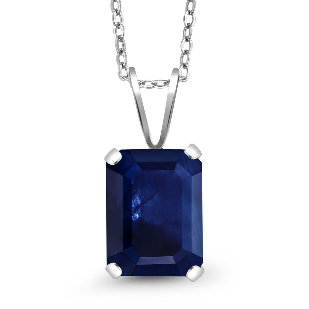 Blue Sapphire - September_Pendant in 925 Sterling Silver