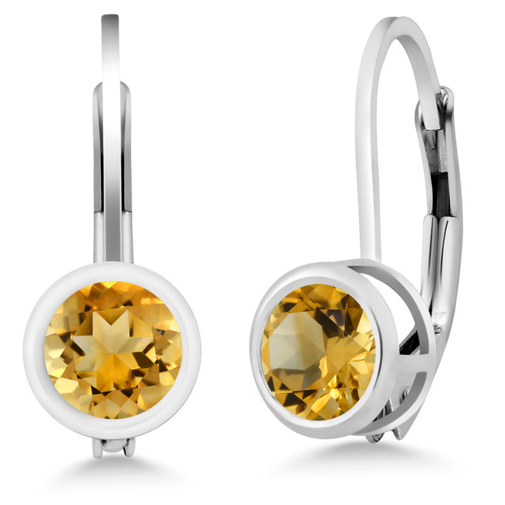 Citrine - November_Earrings in 925 Sterling Silver