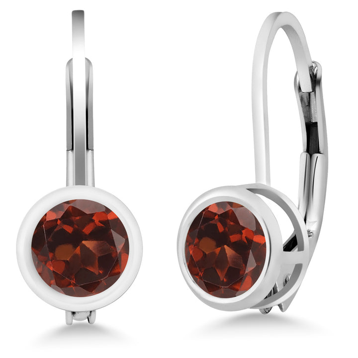 Garnet - January_Earrings in 925 Sterling Silver
