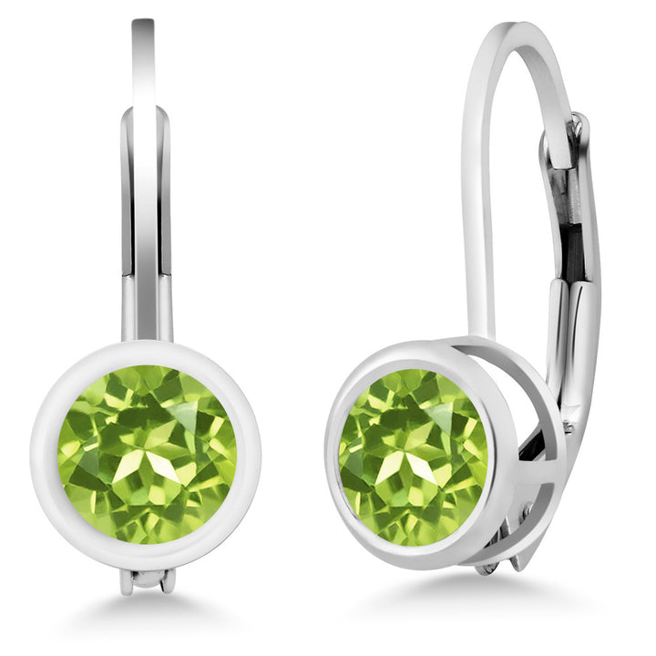 Peridot - August_Earrings in 925 Sterling Silver