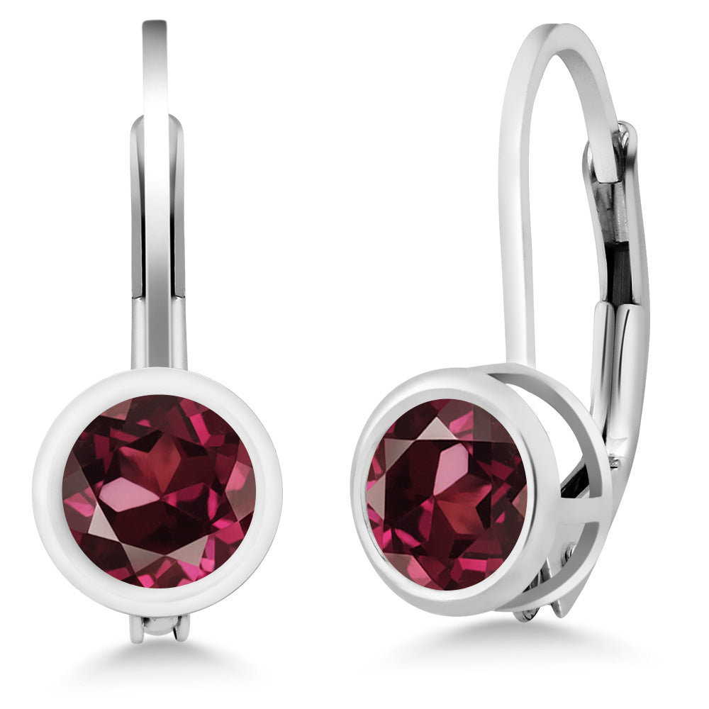 Rhodolite Garnet_Earrings in 925 Sterling Silver