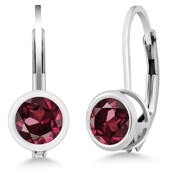 Rhodolite Garnet_Earrings in 925 Sterling Silver