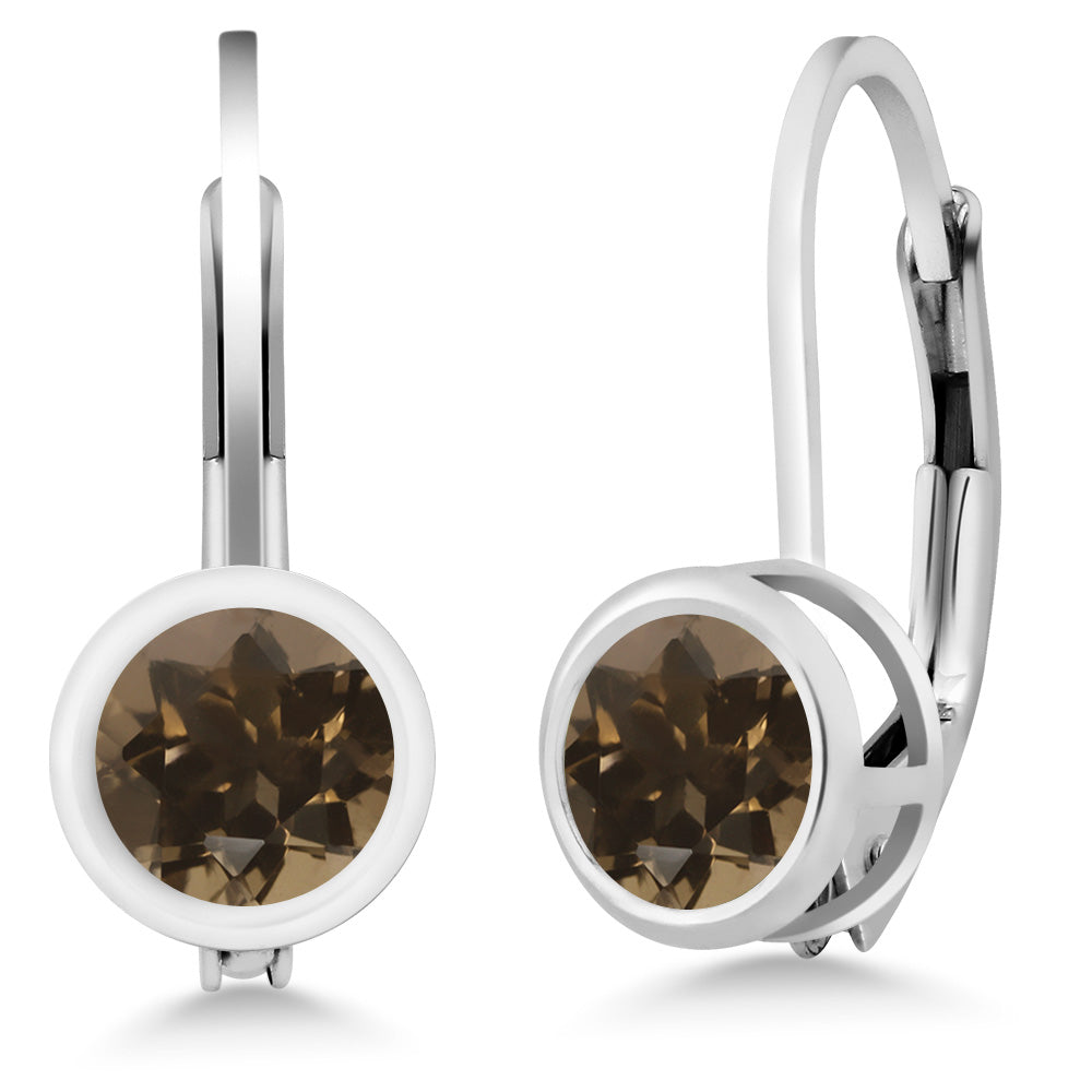 Smoky Quartz_Earrings in 925 Sterling Silver