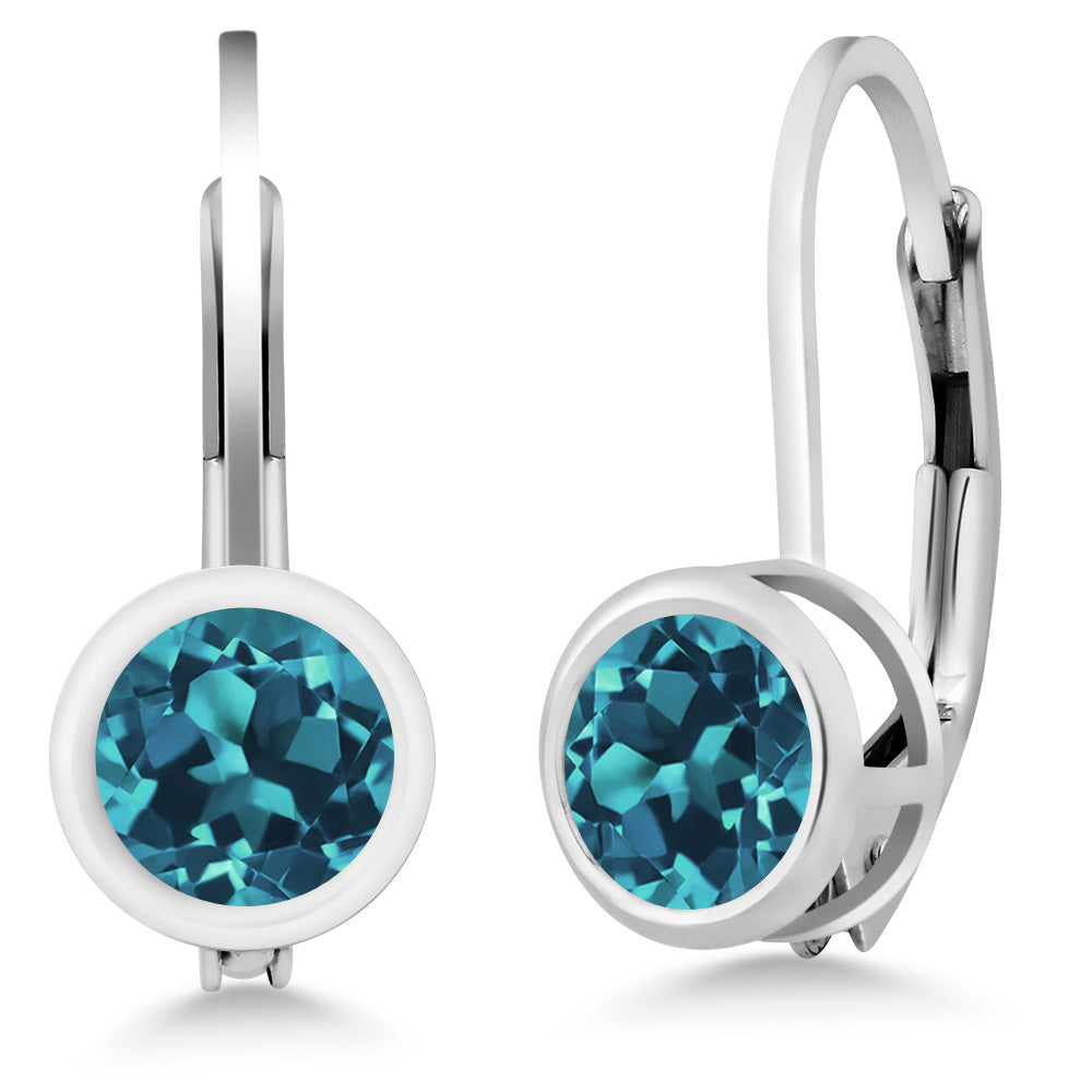 London Blue Topaz - November_Earrings in 925 Sterling Silver
