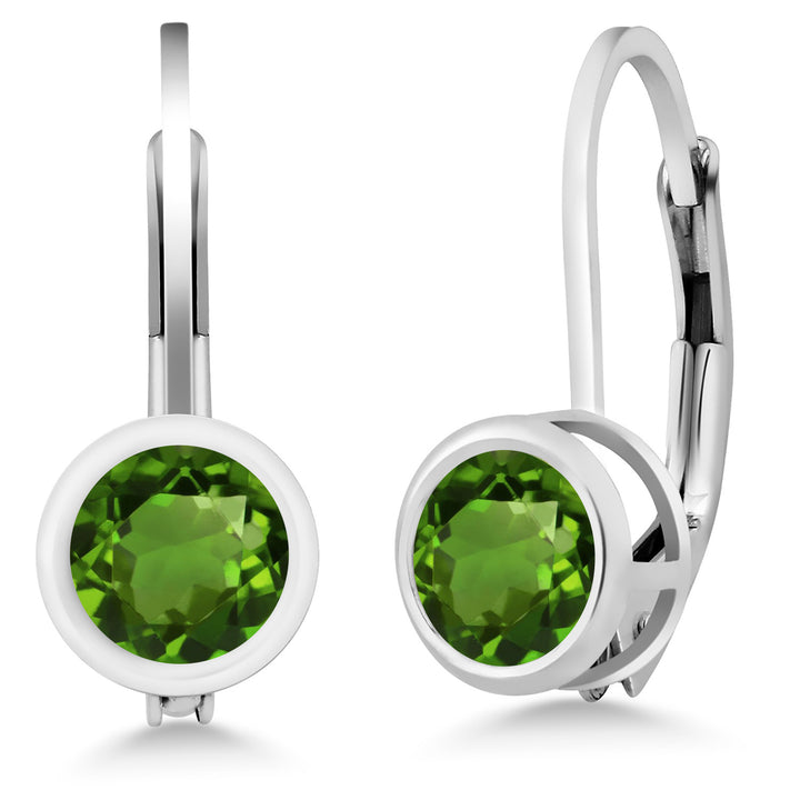 Green Tourmaline - October_Earrings in 925 Sterling Silver