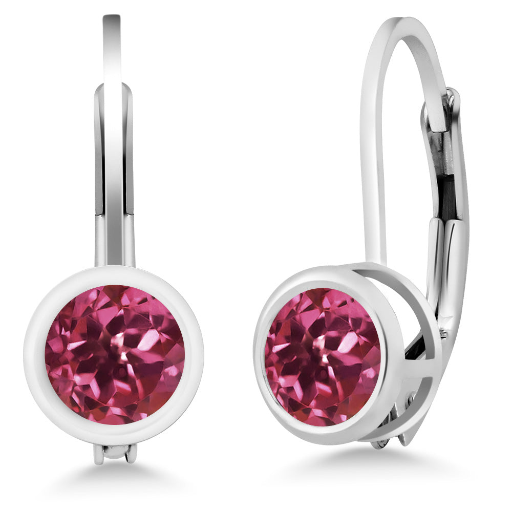 Pink Tourmaline - October_Earrings in 925 Sterling Silver