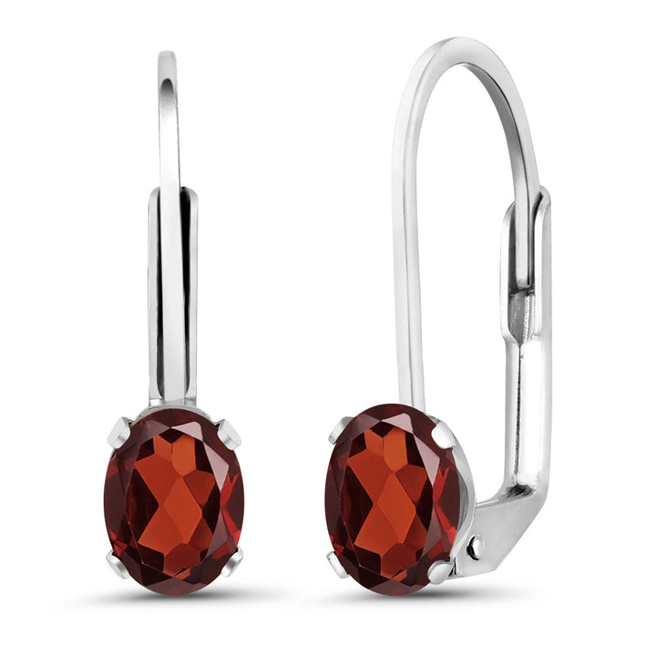 Garnet - January_Earrings in 925 Sterling Silver