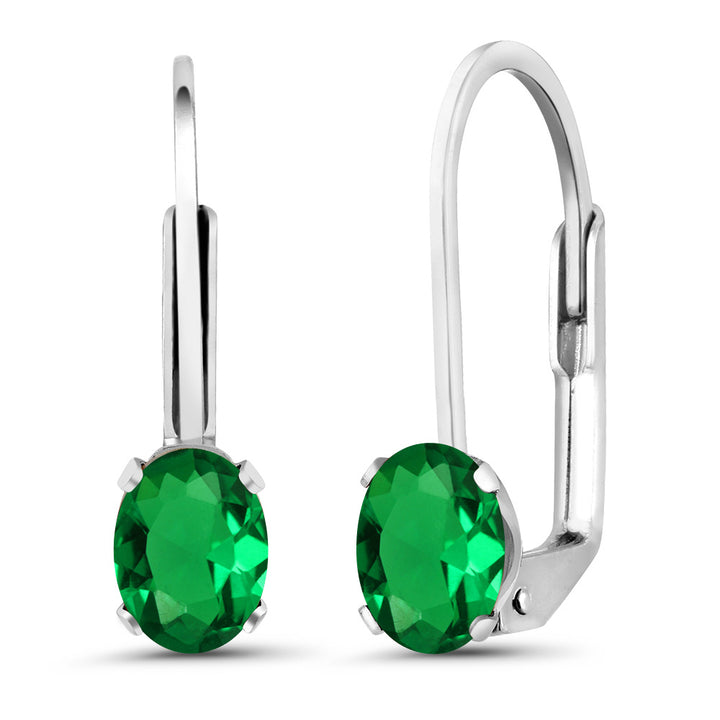 Nano Emerald - May_Earrings in 925 Sterling Silver