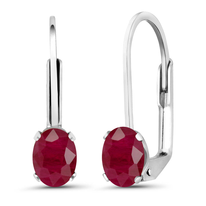 Ruby - July_Earrings in 925 Sterling Silver