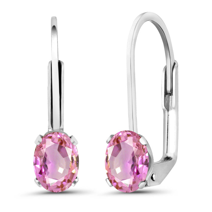 Pink Sapphire - September_Earrings in 925 Sterling Silver