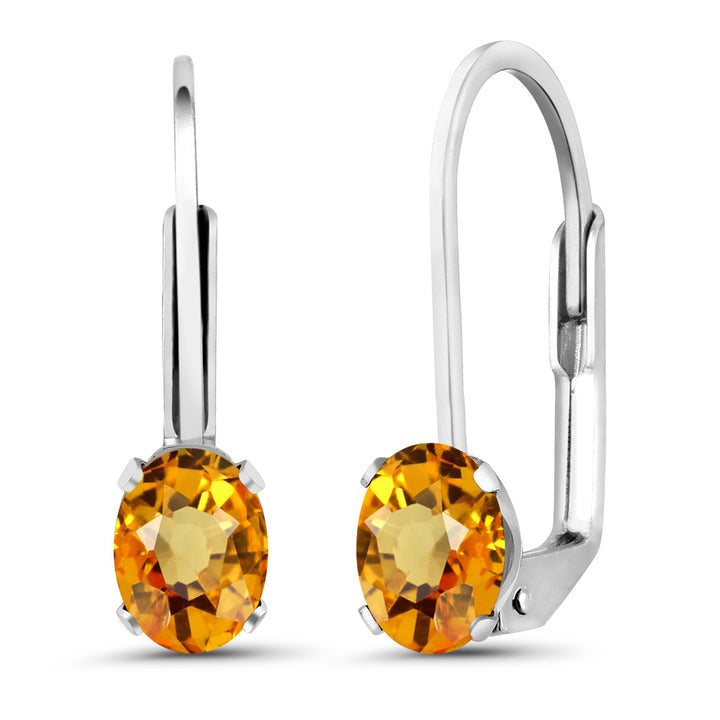 Yellow Sapphire - September_Earrings in 925 Sterling Silver
