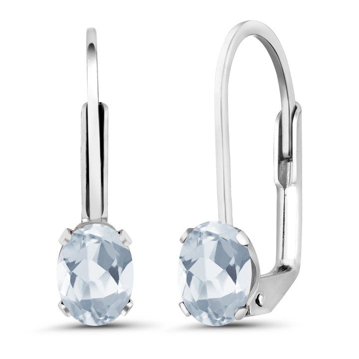 Sky Blue Topaz - November_Earrings in 925 Sterling Silver