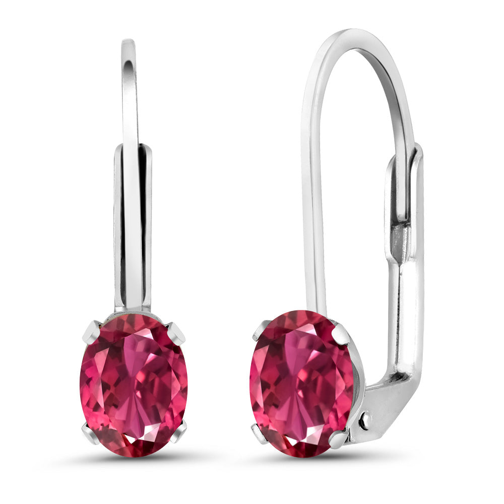 Pink Tourmaline - October_Earrings in 925 Sterling Silver