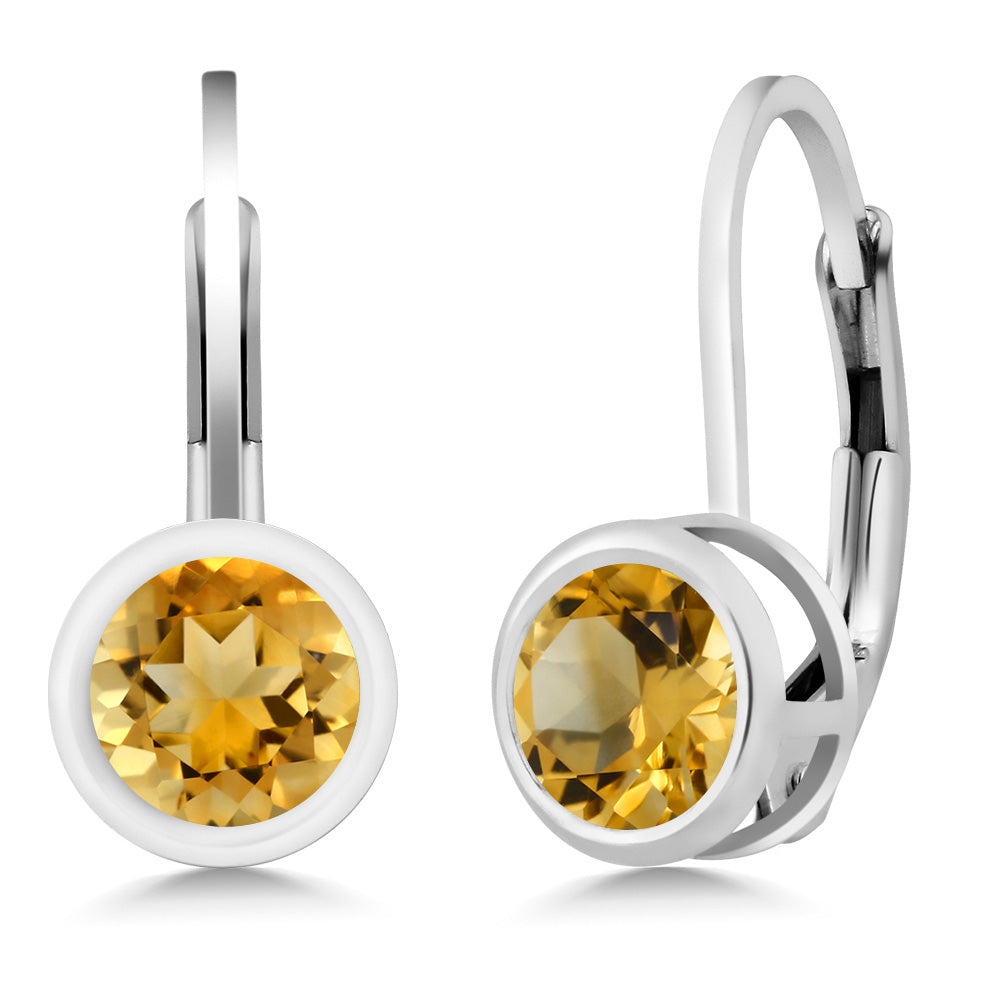 Citrine - November_Earrings in 925 Sterling Silver