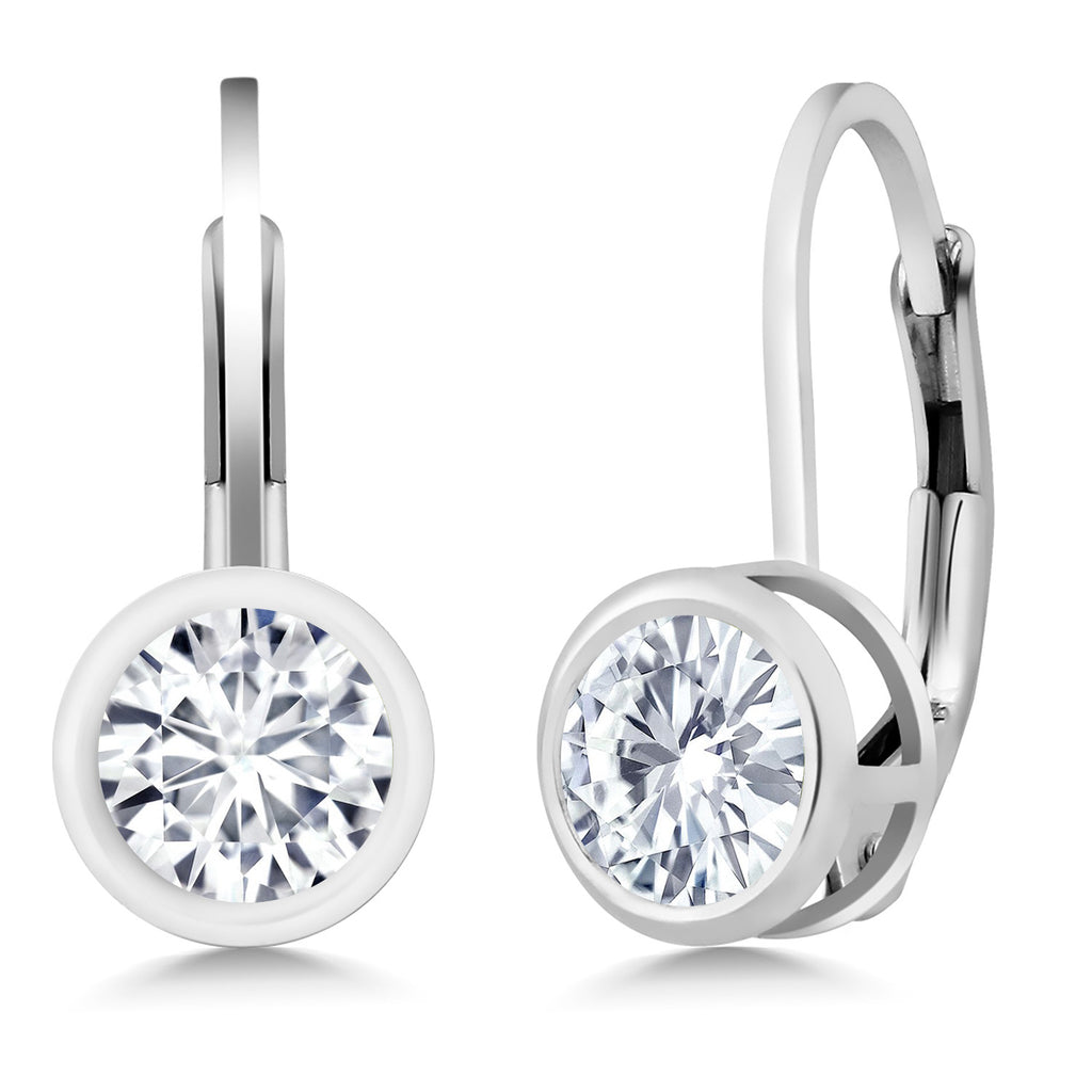 White Lab Grown Diamond - April_Earrings in 925 Sterling Silver