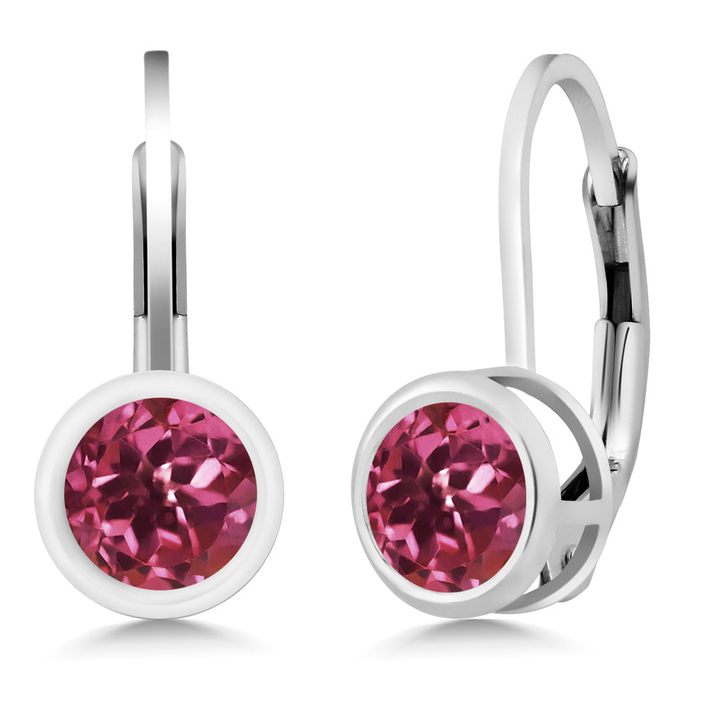 Pink Tourmaline - October_Earrings in 925 Sterling Silver