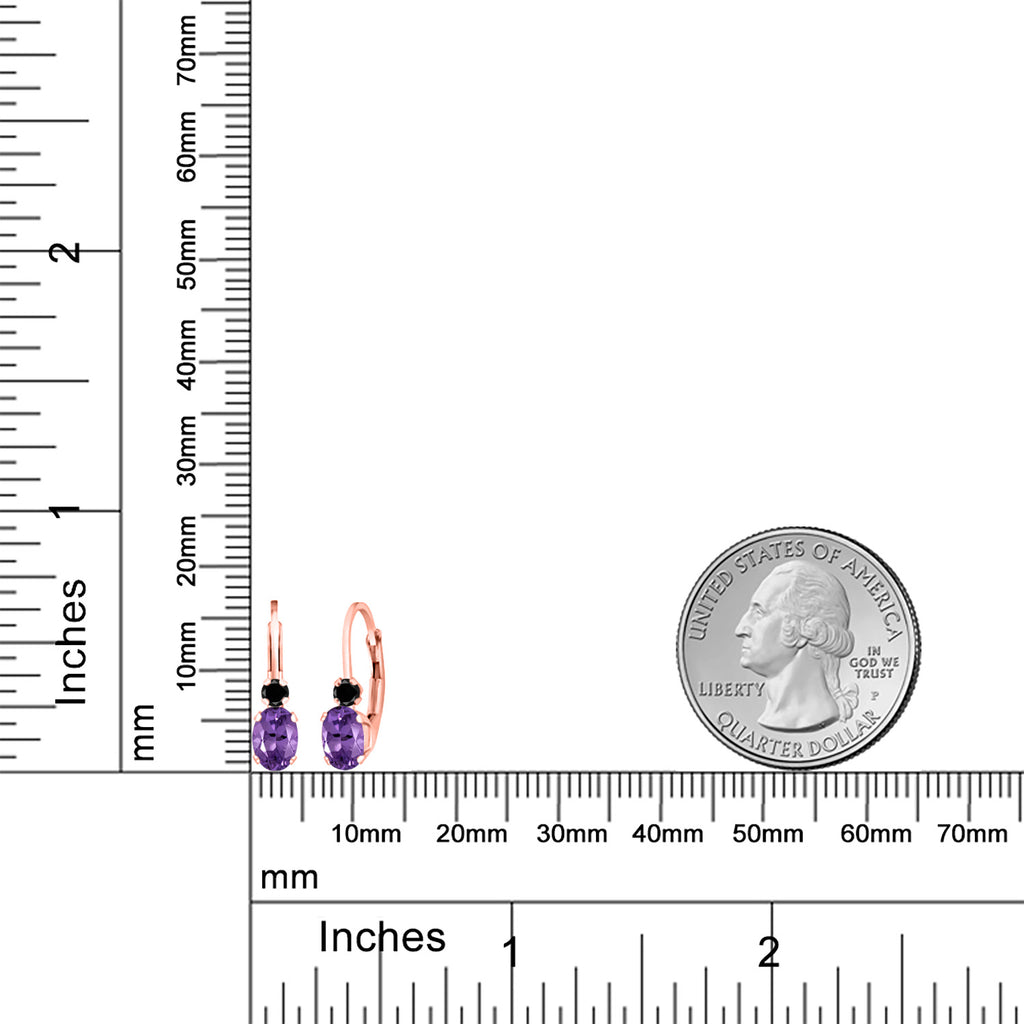 Amethyst - February_Earrings in 925 Yellow Gold Plated Silver