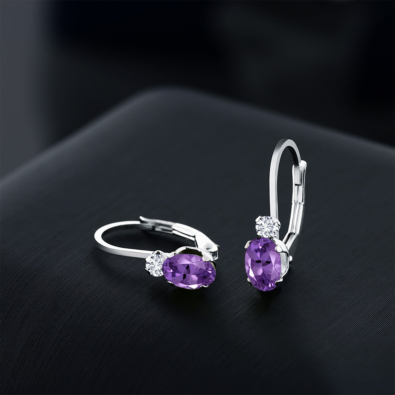 Amethyst - February_Earrings in 925 Sterling Silver