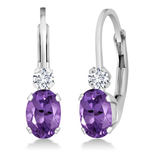 Amethyst - February_Earrings in 925 Sterling Silver