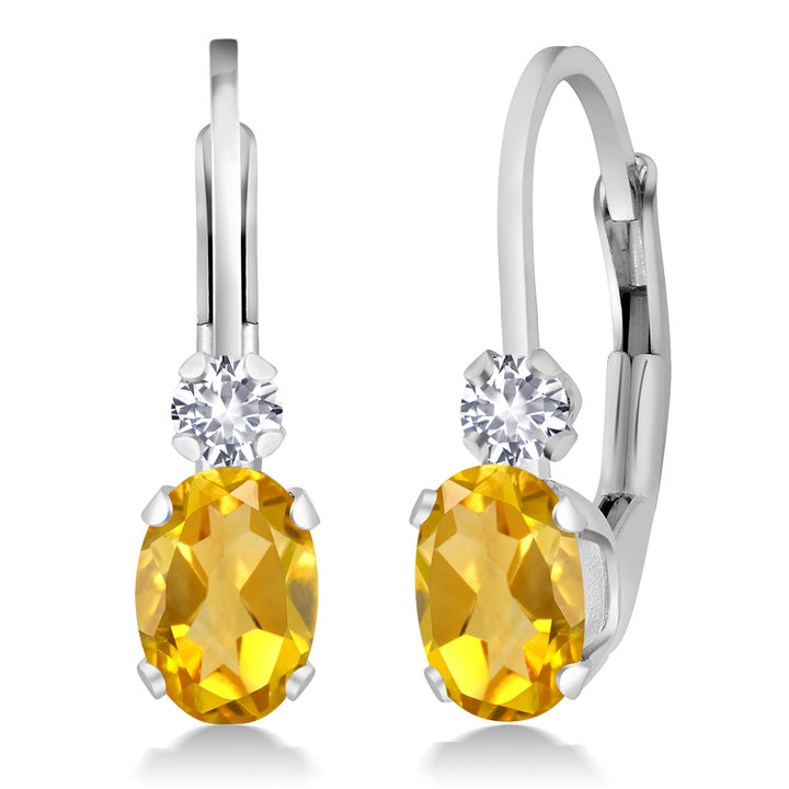 Citrine - November_Earrings in 925 Sterling Silver