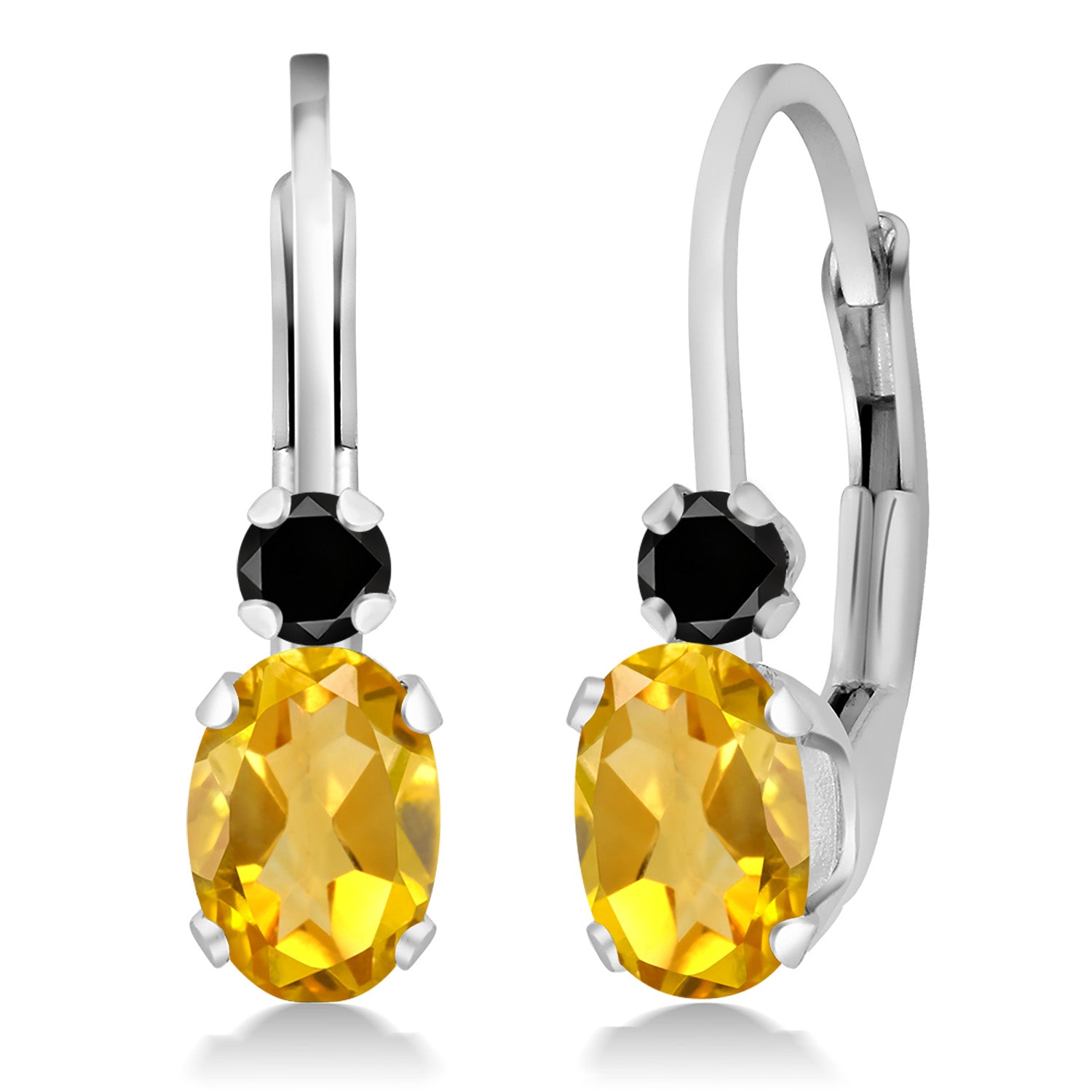 Citrine - November_Earrings in 925 Sterling Silver