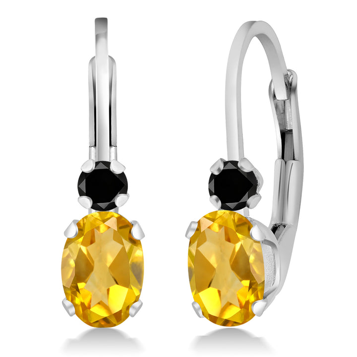 Citrine - November_Earrings in 925 Sterling Silver