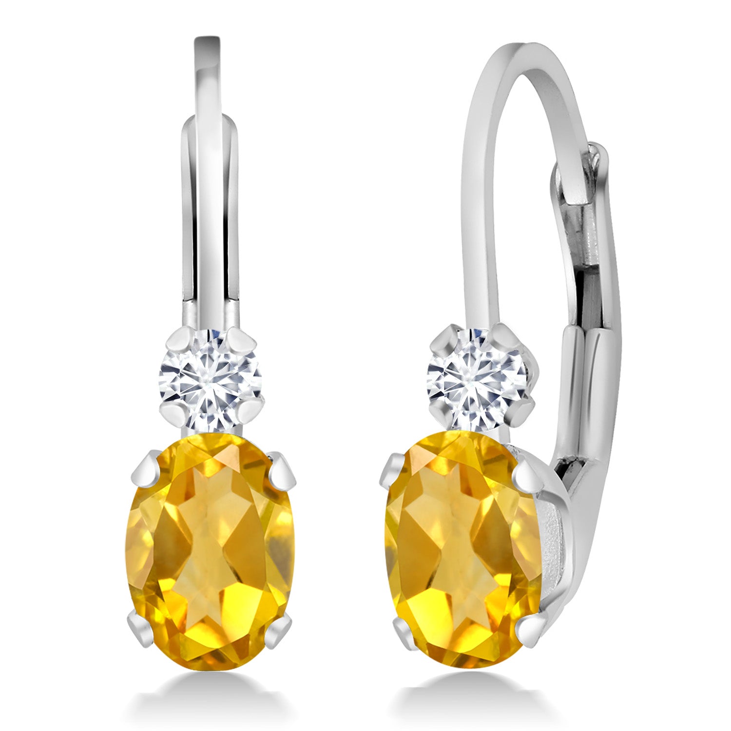 Citrine - November_Earrings in 925 Sterling Silver