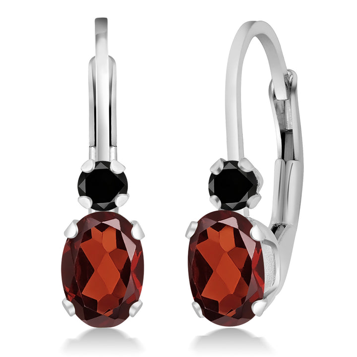 Garnet - January_Earrings in 925 Sterling Silver