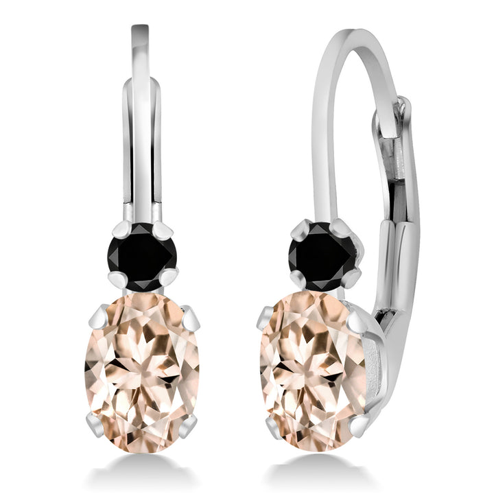 Morganite - October_Earrings in 925 Sterling Silver