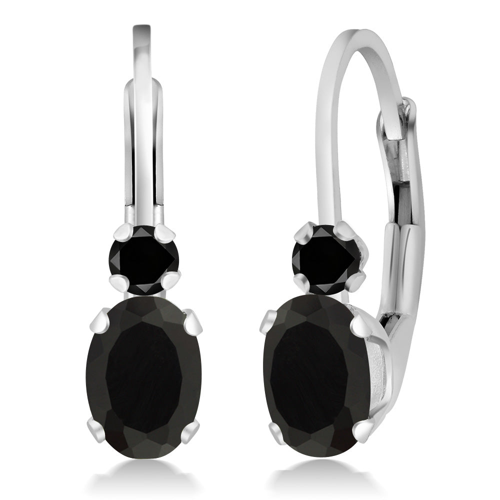 Onyx - December_Earrings in 925 Sterling Silver
