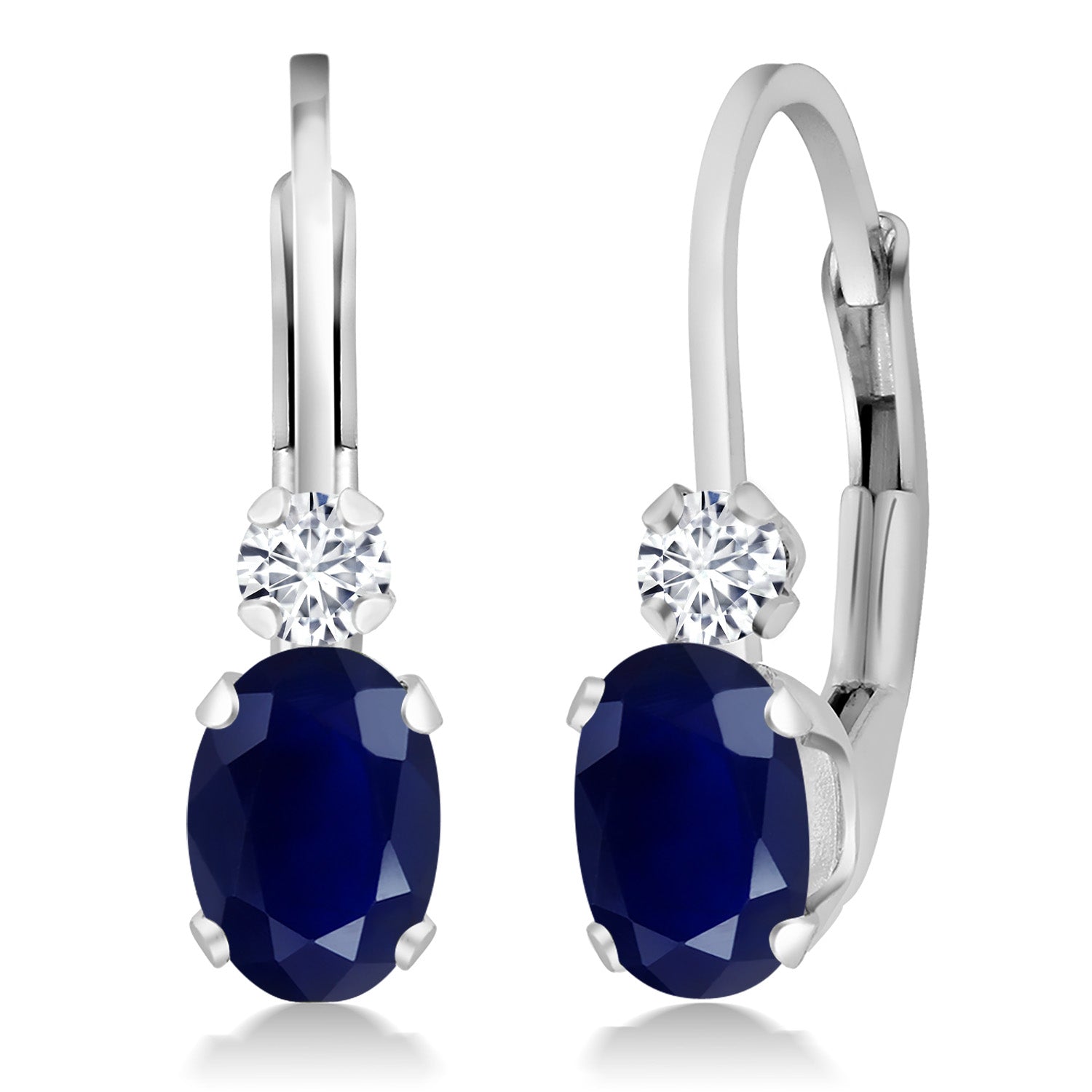 Blue Sapphire - September_Earrings in 925 Sterling Silver