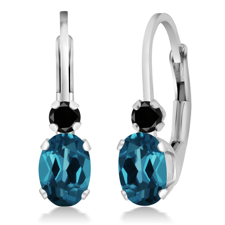 London Blue Topaz - November_Earrings in 925 Sterling Silver