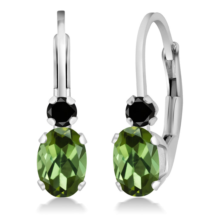 Green Tourmaline - October_Earrings in 925 Sterling Silver