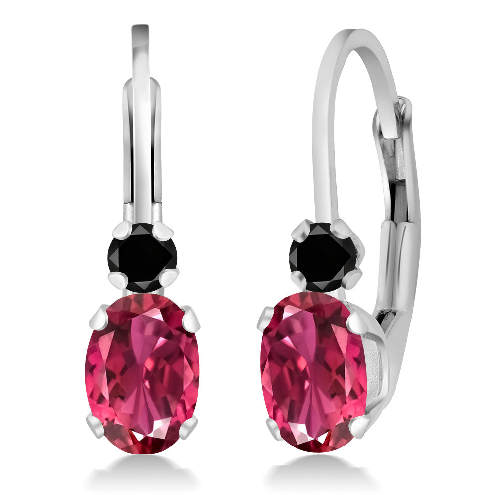 Pink Tourmaline - October_Earrings in 925 Sterling Silver