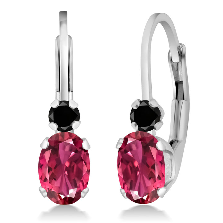Pink Tourmaline - October_Earrings in 925 Sterling Silver