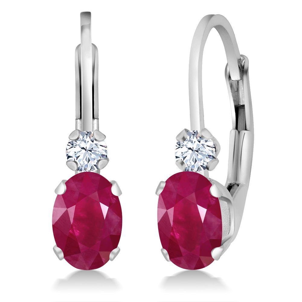 Ruby_Earrings in 14K White Gold