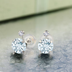 Earrings in 14K White Gold