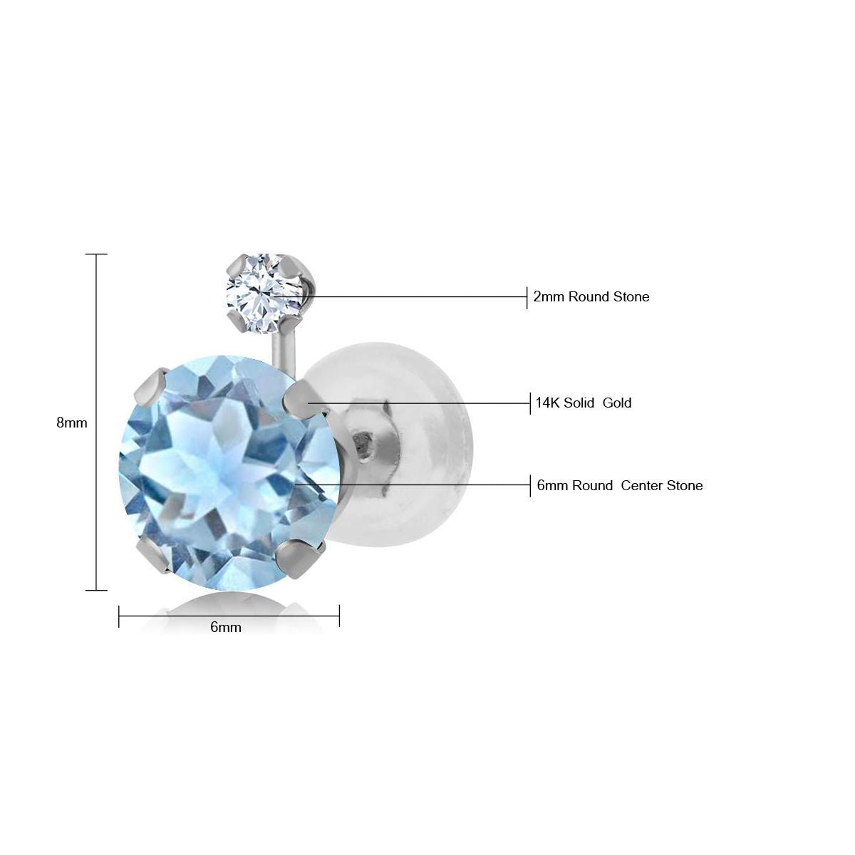 Earrings in 14K White Gold