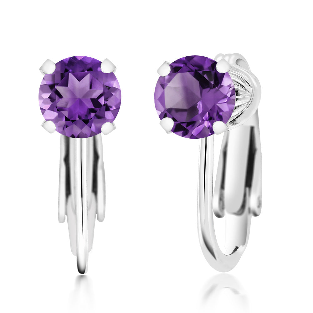 Amethyst - February_Earrings in 925 Sterling Silver