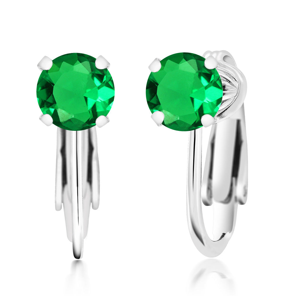 Nano Emerald - May_Earrings in 925 Sterling Silver