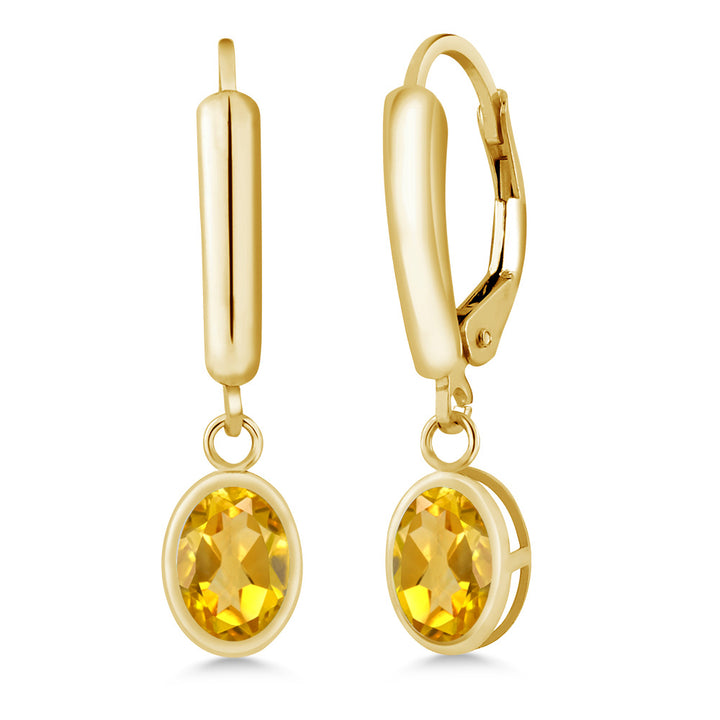 Citrine - November_Earrings in 14K Yellow Gold