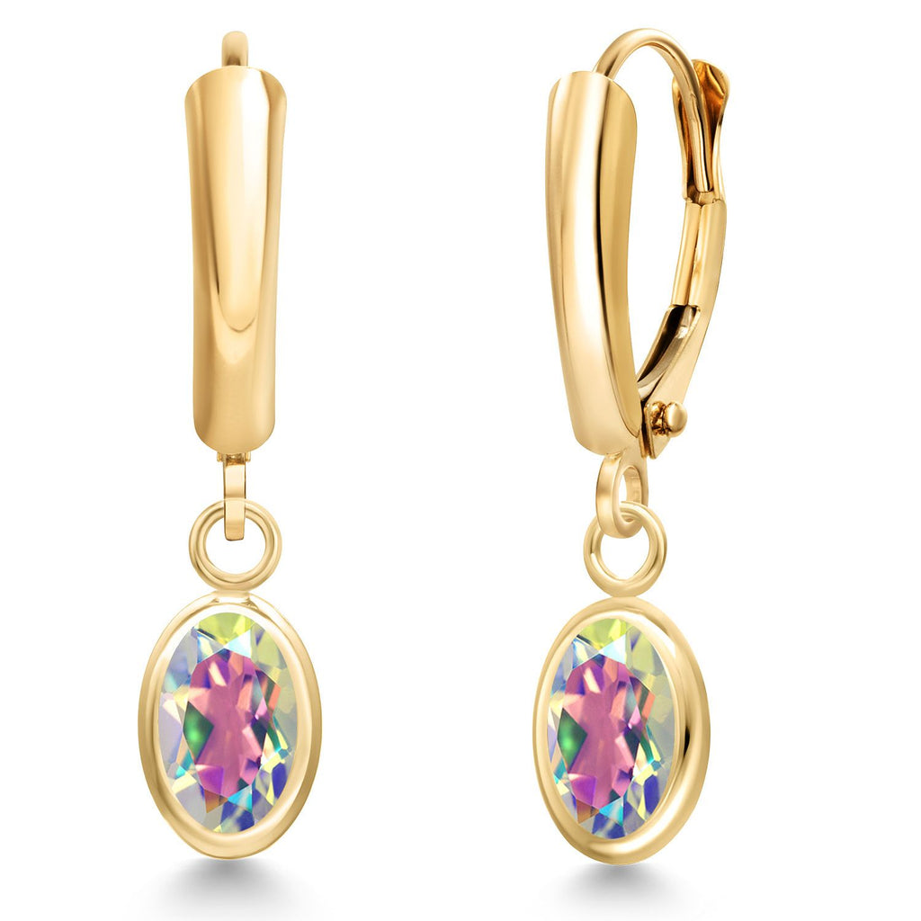 Mercury Mist Mystic Topaz_Earrings in 14K Yellow Gold