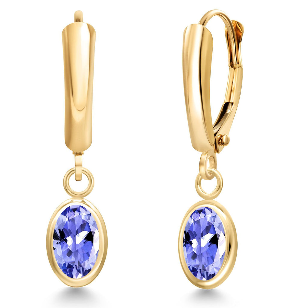 Tanzanite - December_Earrings in 14K Yellow Gold